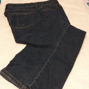 Lee Bootcut Comfort Jeans; 16 medium; dark blue denim
